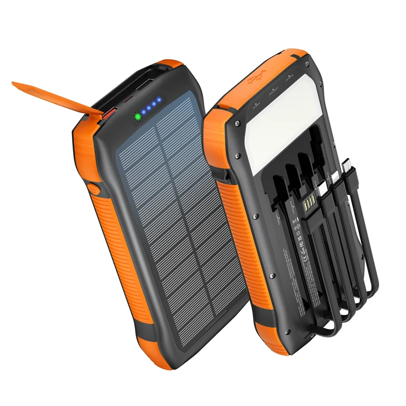 Solar-Powerbank mit Multifunktionalität und Schnellladung Skanto