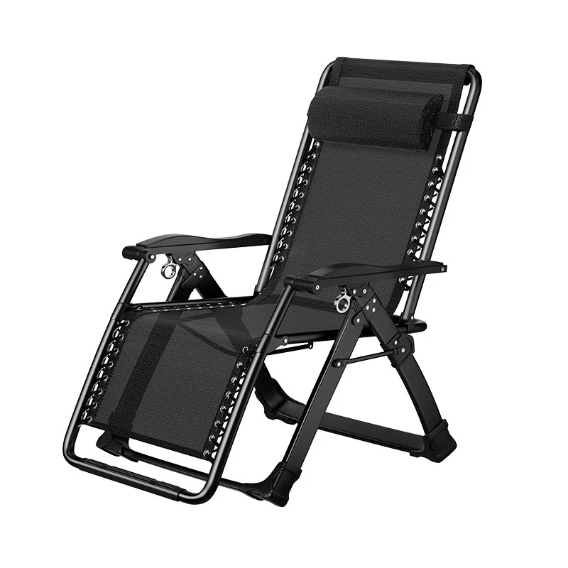 Damen Klapp-Loungesessel mit ergonomischer Kopfstütze und stabiler Rahmenkonstruktion Skanto