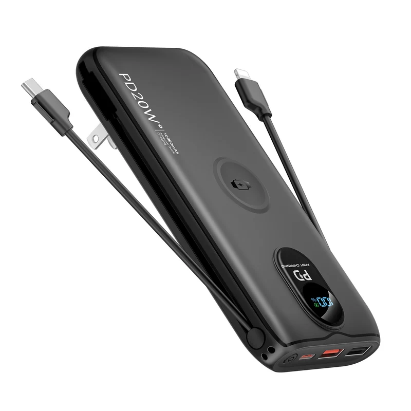 Powerbank mit kabellosem Laden und leistungsstarker Schnellladefunktion Skanto