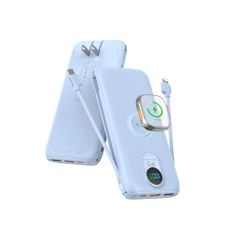 Powerbank mit kabellosem Laden und leistungsstarker Schnellladefunktion Skanto
