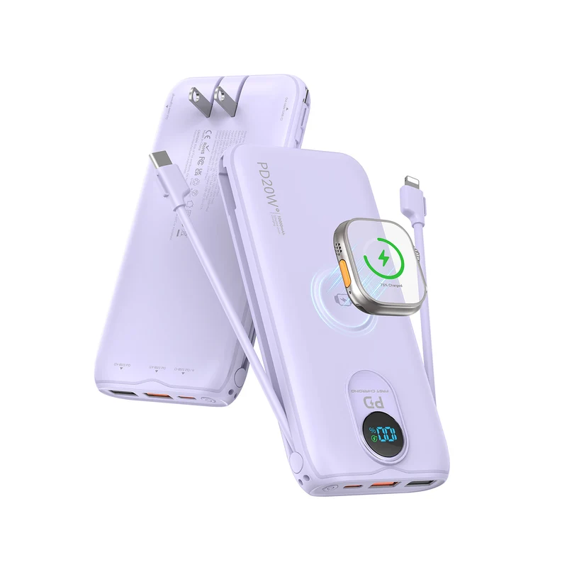 Powerbank mit kabellosem Laden und leistungsstarker Schnellladefunktion Skanto