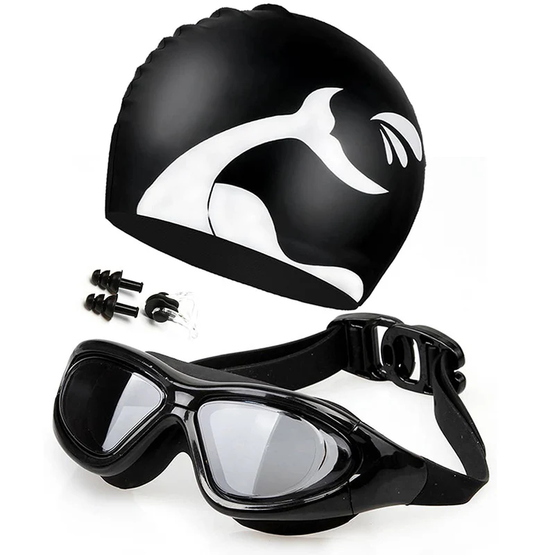 Schwimmset mit Komfort-Schwimmbrille und Badekappe Skanto