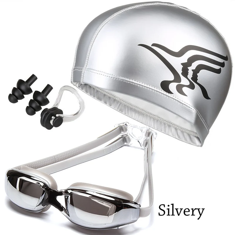 Schwimmset mit ergonomischer Schwimmbrille und bequemer Badekappe Skanto