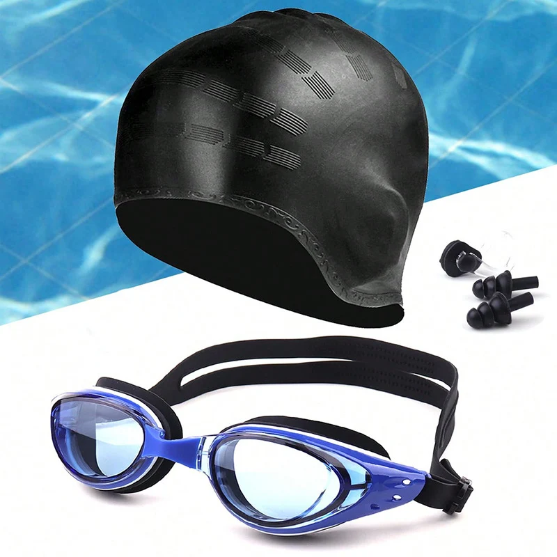 Schwimmset mit atmungsaktiver Badekappe und optimaler Abdichtung Skanto