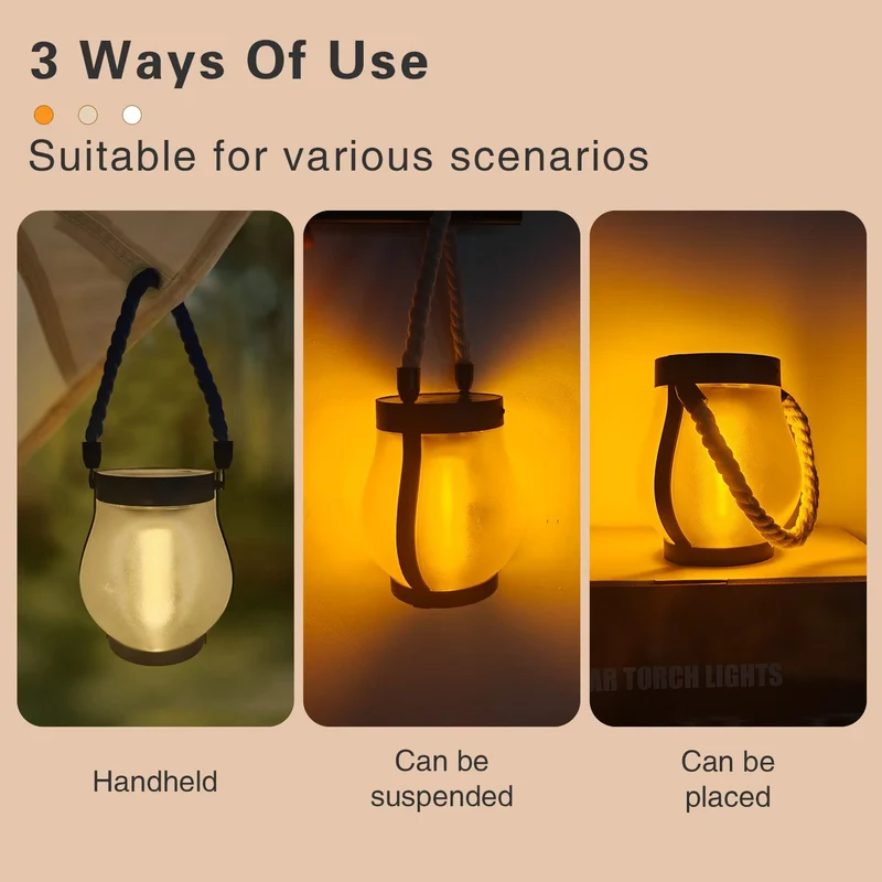 Unisex Solar-Flammenlaterne im modernen Feuer-Design Skanto