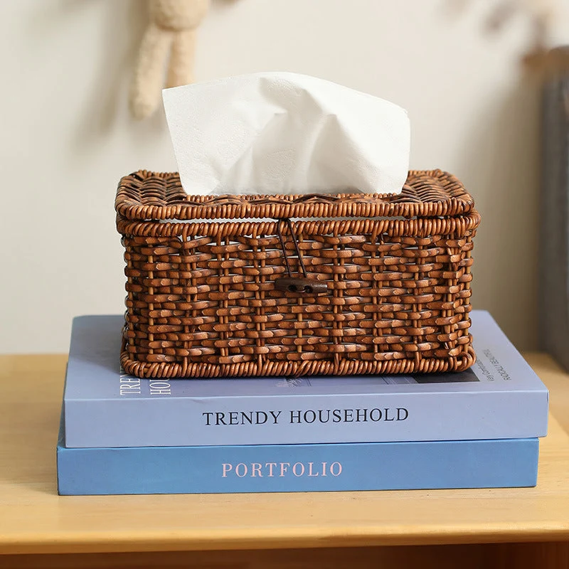 Handgefertigte Rattan-Aufbewahrungsbox Skanto