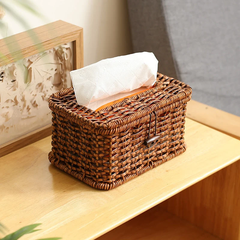 Handgefertigte Rattan-Aufbewahrungsbox Skanto