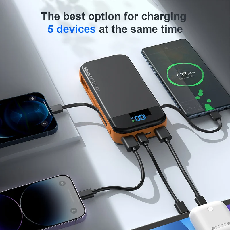 Hochleistungs-Powerbank mit LED-Anzeige und Schnellladetechnologie Skanto