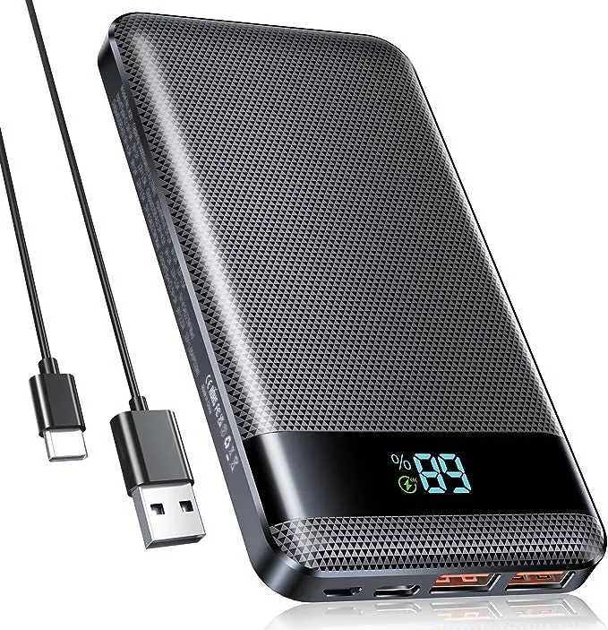 Hochleistungs-Powerbank mit Digitalanzeige und Schnellladefunktion Skanto