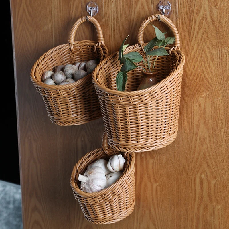 Handgefertigter Rattan-Aufbewahrungskorb Skanto