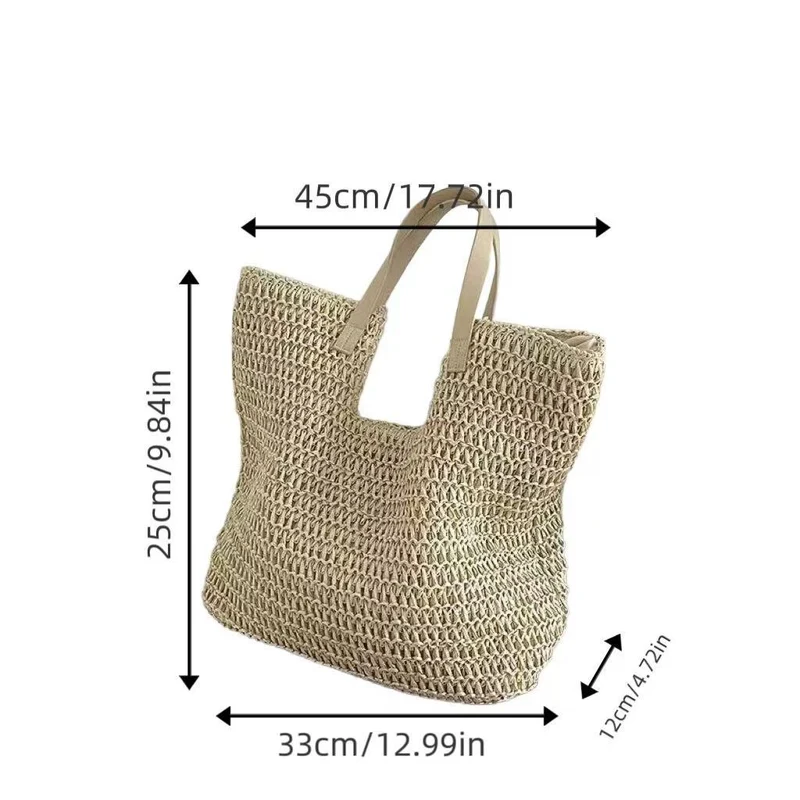 Geräumige Bast-Strandtasche Skanto