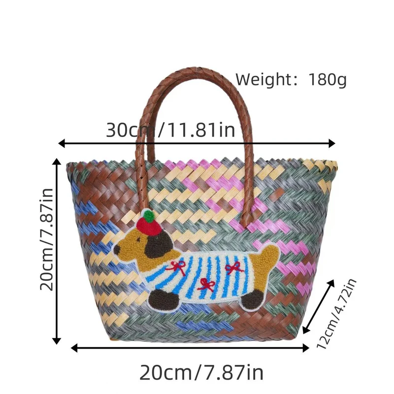 Geflochtene Tragetasche mit ergonomischen Griffen Skanto