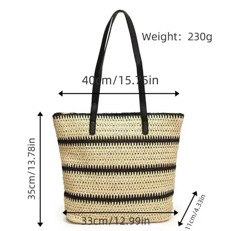 Strandtasche mit modernen Streifen und stabilen Griffen Skanto