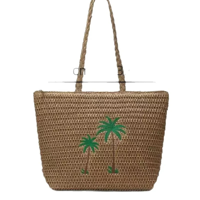 Strandtasche mit handgefertigtem Palmenmuster Skanto