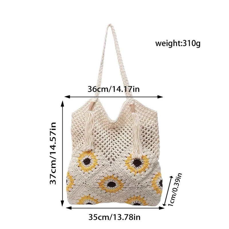 Freizeit-Strandtasche mit floralen Details Skanto