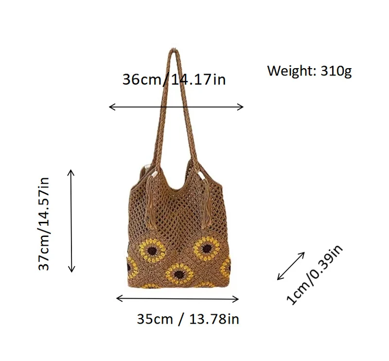 Freizeit-Strandtasche mit floralen Details Skanto