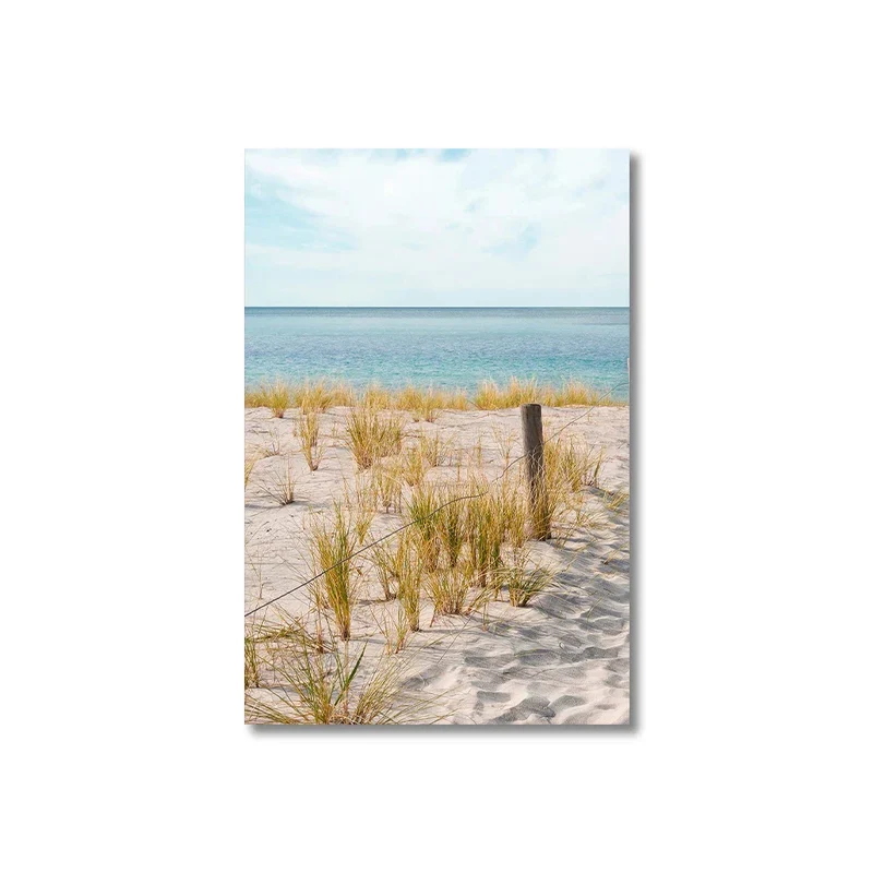 3er-Set Blaue Ozean Sandstrand Wandkunst Fine Art Leinwanddruck Inspiration Meereslandschaften Bilder der Gelassenheit für das Wohnzimmer | Skanto