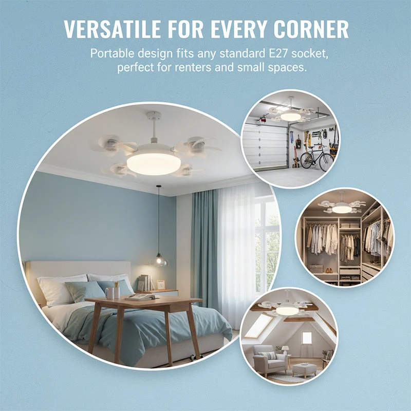 Deckenventilator-Glühbirne mit Fernbedienung | Skanto