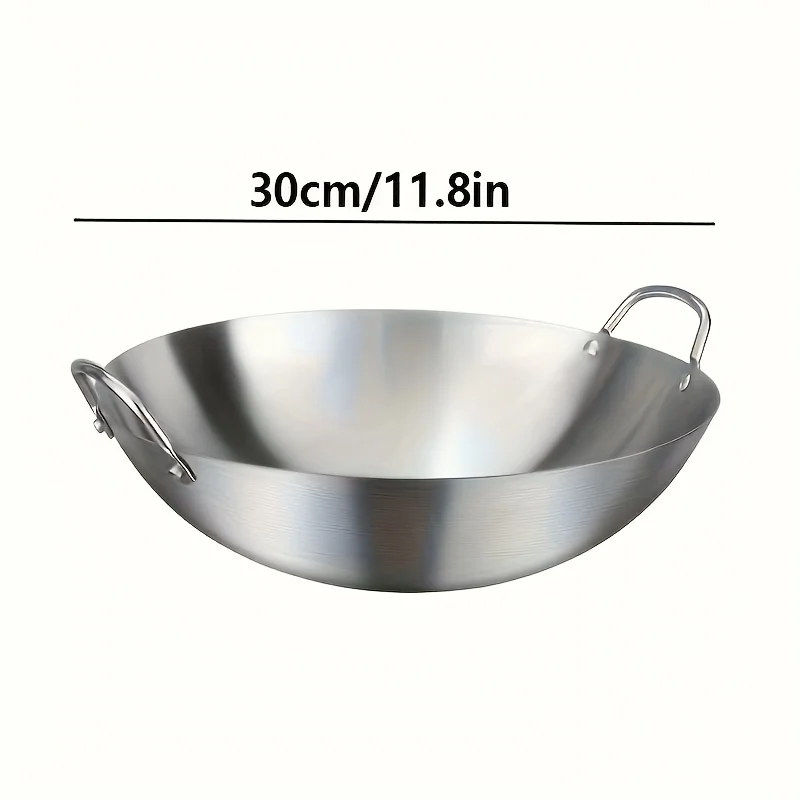 ChefMaster – Großer Edelstahl-Wok mit Doppelgriff Skanto