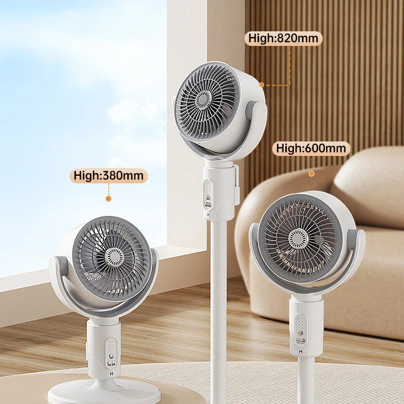 Skanto Motor Standventilator, 20dB sehr leiser Ventilator, 30m Wurfweite, 2465m³/h Luftvolumen, Ventilator mit Fernbedienung und Kühlung | Skanto