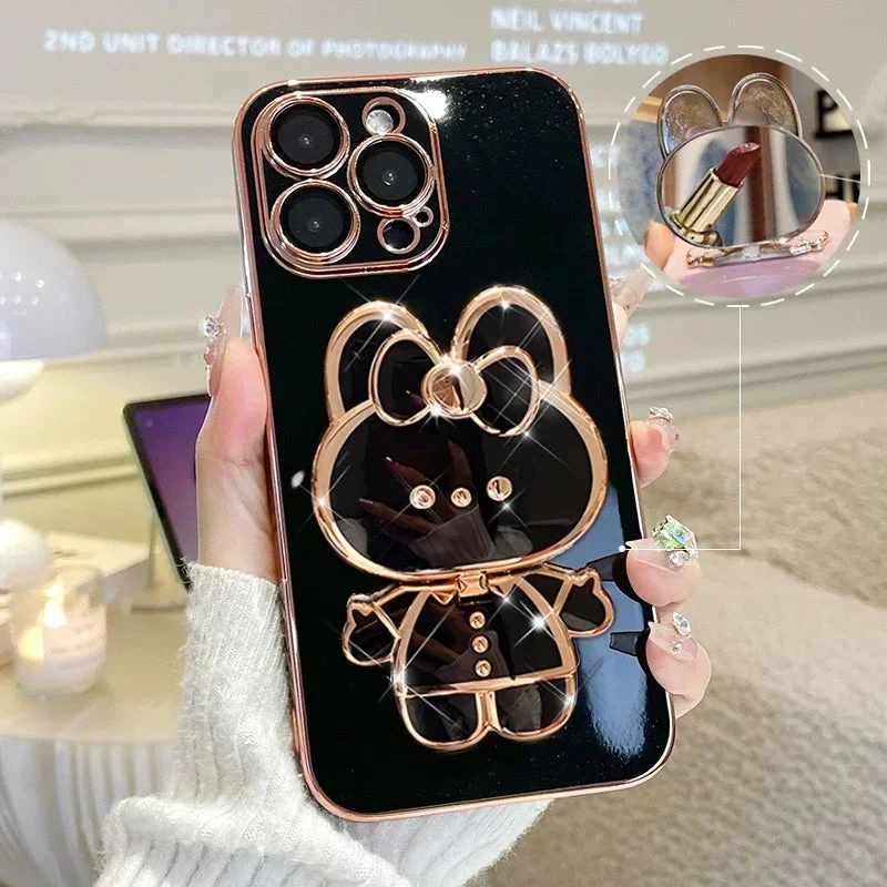 Skanto | 3D-Hase Koreanischer Stil Spiegel iPhone Hülle