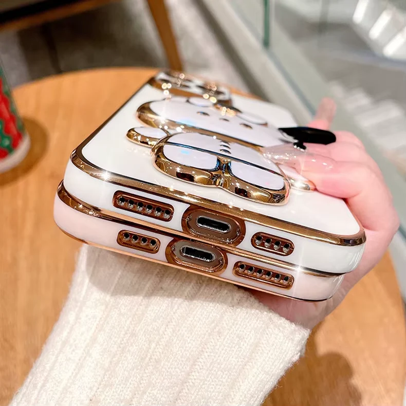 Skanto | 3D-Hase Koreanischer Stil Spiegel iPhone Hülle