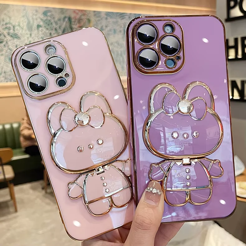 Skanto | 3D-Hase Koreanischer Stil Spiegel iPhone Hülle