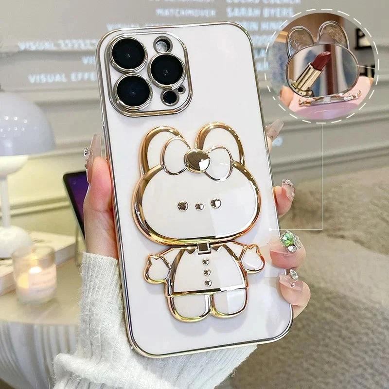 Skanto | 3D-Hase Koreanischer Stil Spiegel iPhone Hülle