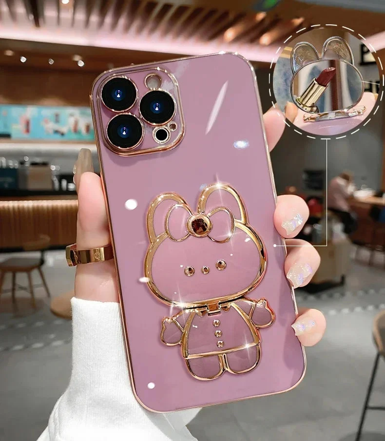 Skanto | 3D-Hase Koreanischer Stil Spiegel iPhone Hülle