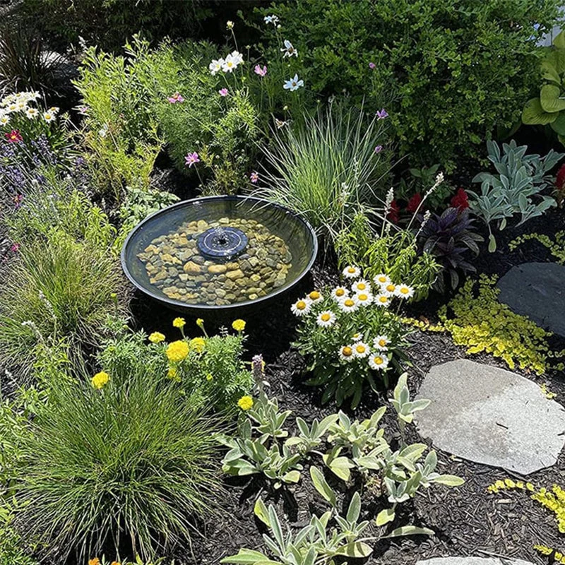 Skanto | Solarbetriebener Vogelbrunnen mit Licht