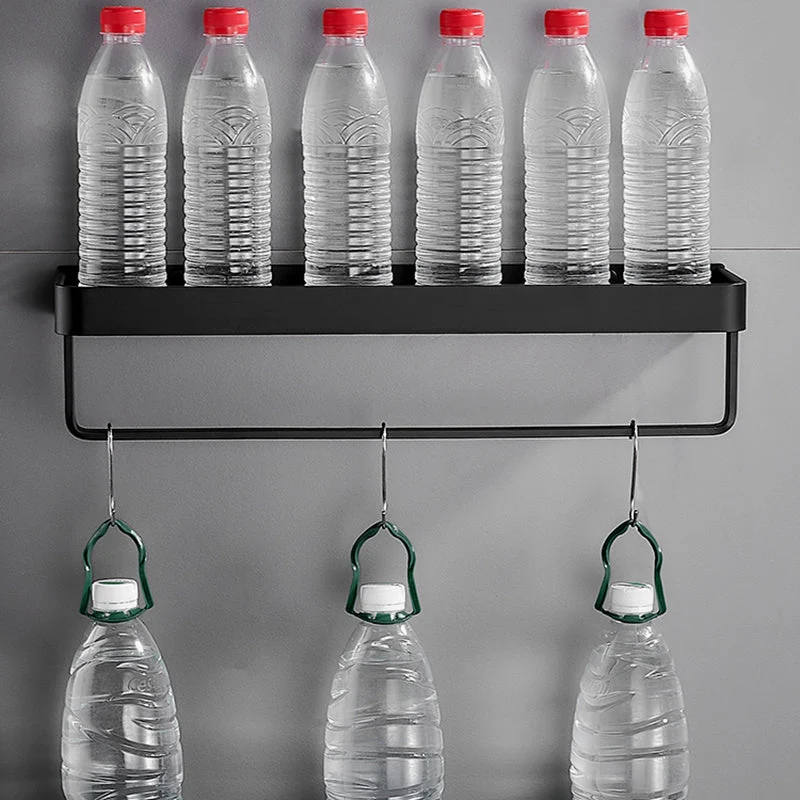 Mattschwarzes modernes Badezimmer-Set 1/2 – Edelstahl-Badezimmerregal