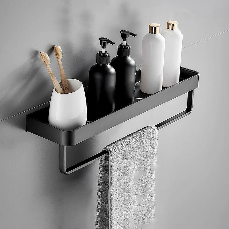 Mattschwarzes modernes Badezimmer-Set 1/2 – Edelstahl-Badezimmerregal