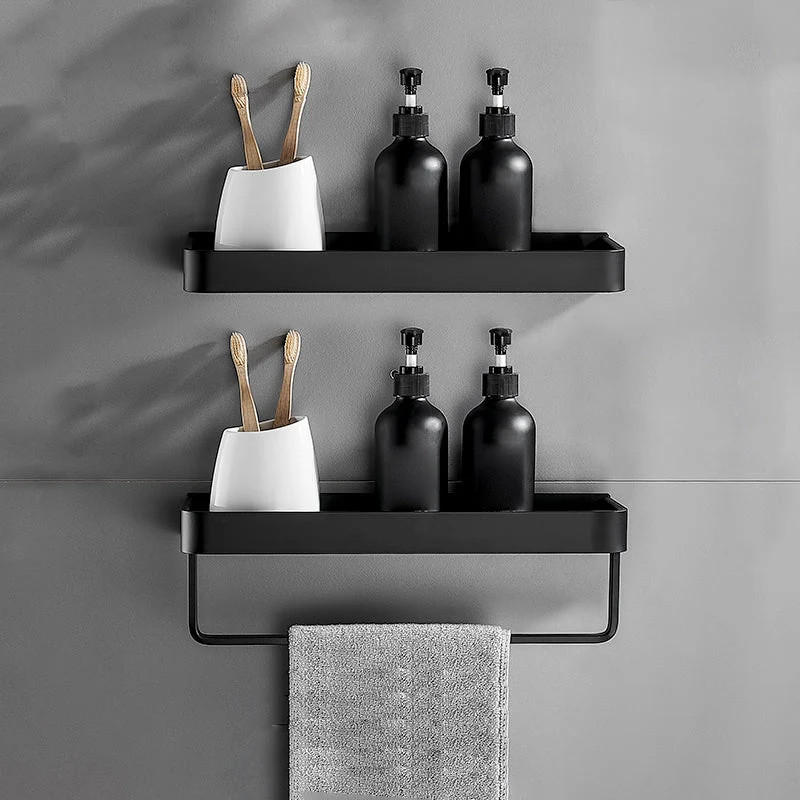 Mattschwarzes modernes Badezimmer-Set 1/2 – Edelstahl-Badezimmerregal