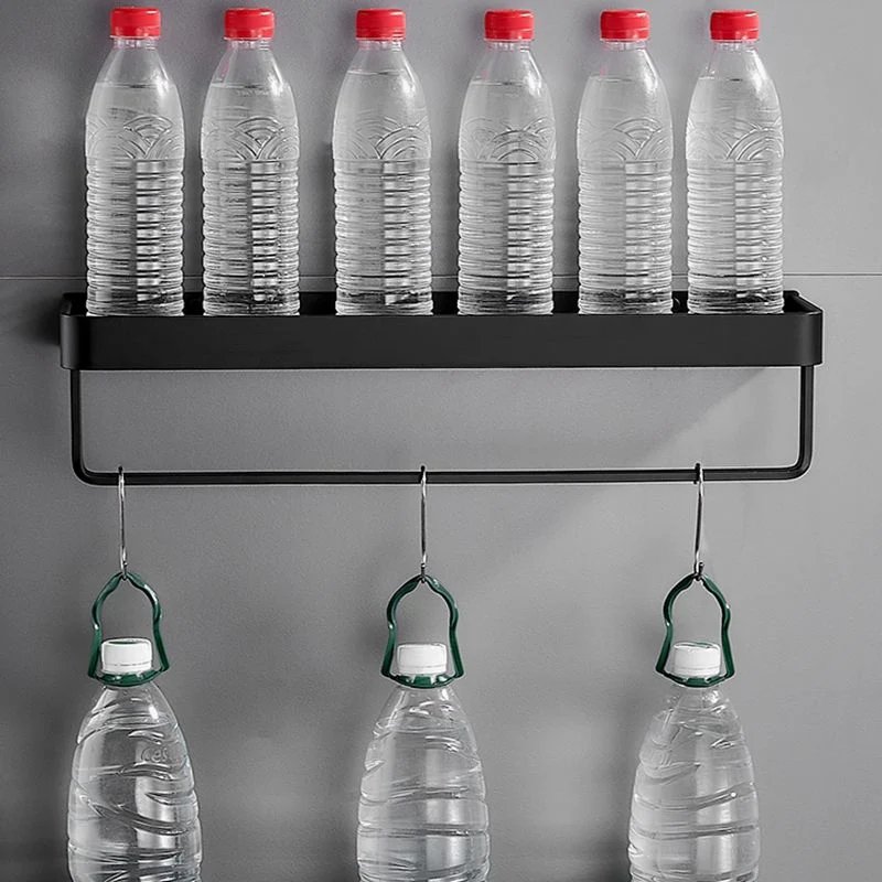 Mattschwarzes modernes Badezimmer-Set 1/2 – Edelstahl-Badezimmerregal