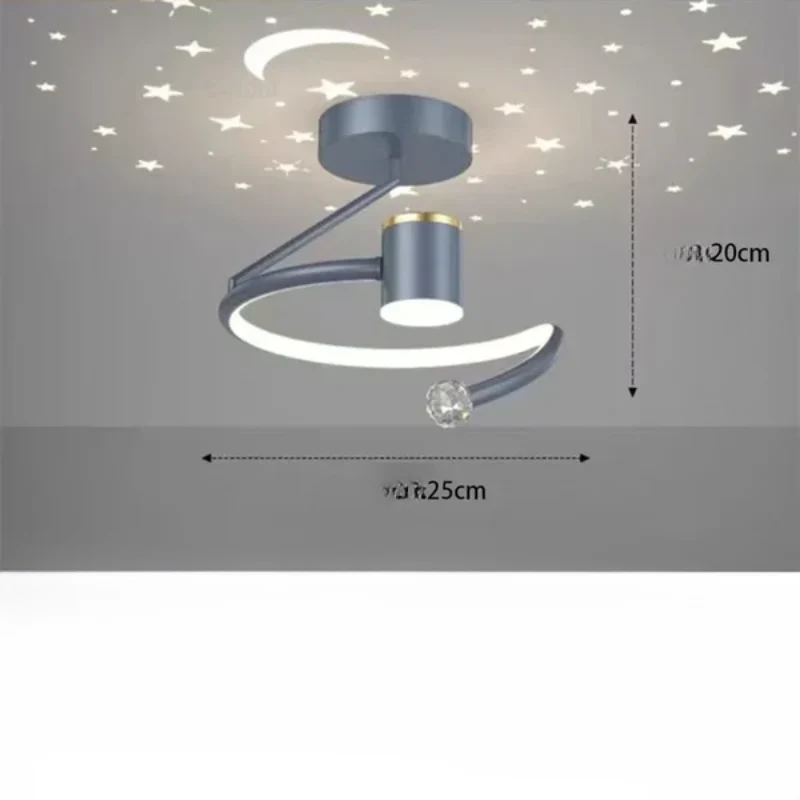 LED-Sternenhimmel-Deckenleuchte – Modernes Kristall-Kronleuchter-Design für Kinderzimmer und Wohnzimmer | Skanto