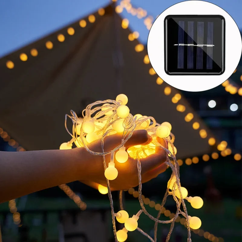 Skanto | Skanto Solar-Outdoor-Beleuchtung LED-Streifenlicht – Wasserdichte Gartenbeleuchtung zur Dekoration, 10 Meter Warmweiß