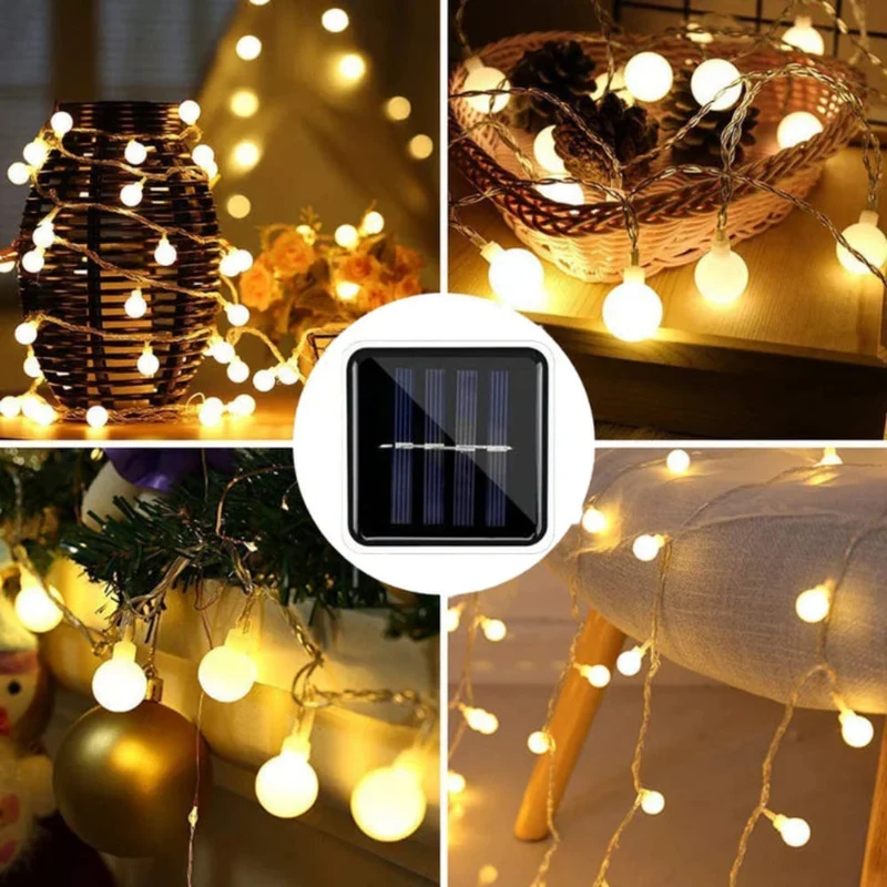 Skanto | Skanto Solar-Outdoor-Beleuchtung LED-Streifenlicht – Wasserdichte Gartenbeleuchtung zur Dekoration, 10 Meter Warmweiß