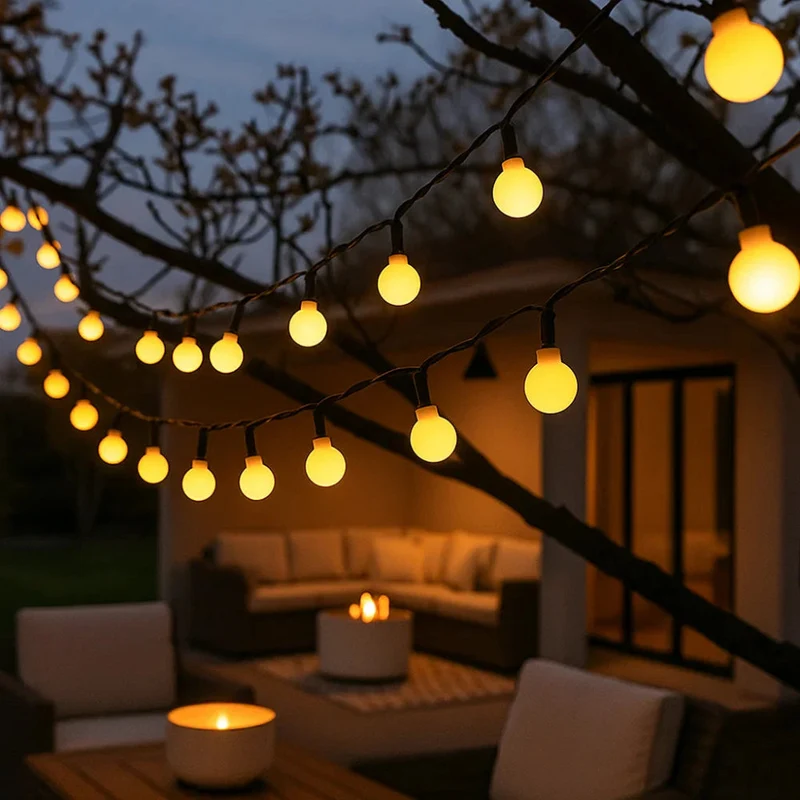 Skanto | Skanto Solar-Outdoor-Beleuchtung LED-Streifenlicht – Wasserdichte Gartenbeleuchtung zur Dekoration, 10 Meter Warmweiß