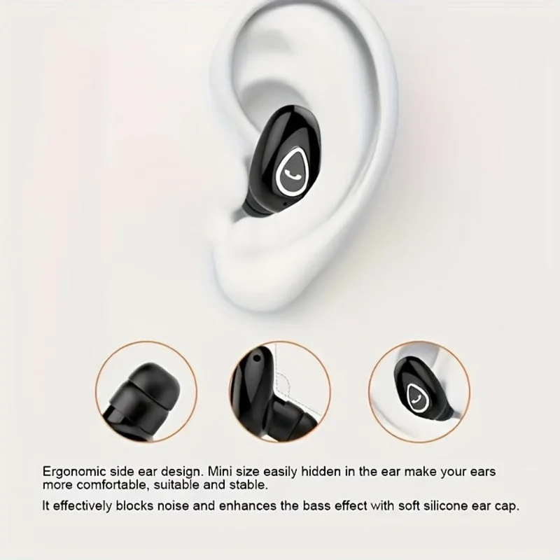 Skanto | Bluetooth Earbud Kabelloser Mini Unsichtbarer Einzelohr-Kopfhörer