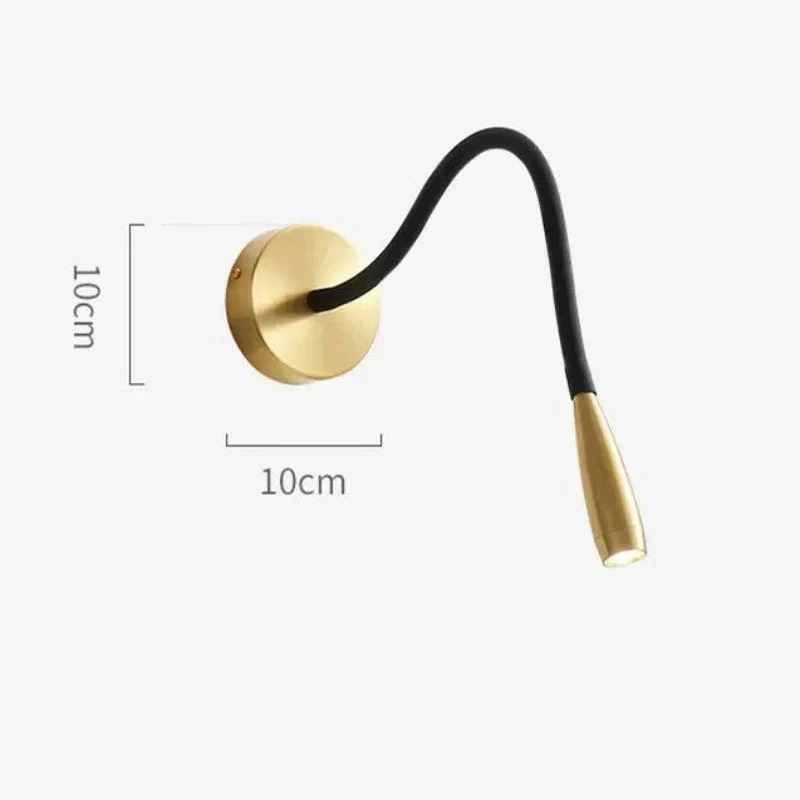 Moderne Wandleuchte mit flexiblem Arm für den Innenbereich – Verstellbare LED-Wandlampe für Wohn- und Schlafzimmer | Skanto