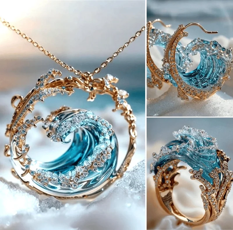 OceanSpirit Halskette – Elegante maritime Halskette in Gold/Silber Skanto