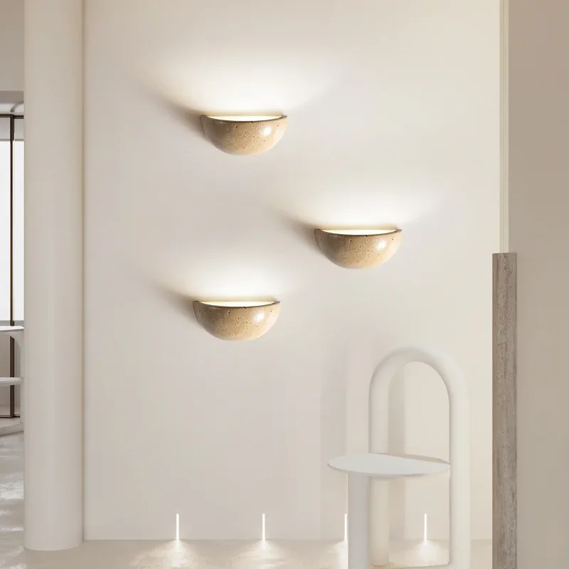 Stein-Wandleuchte – Elegante LED-Wandlampe aus Naturstein für Wohn- und Schlafzimmer | Skanto