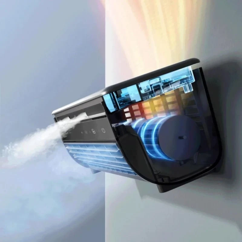 Skanto | Tragbarer Klimaanlagen-Ventilator mit Wandhalterung