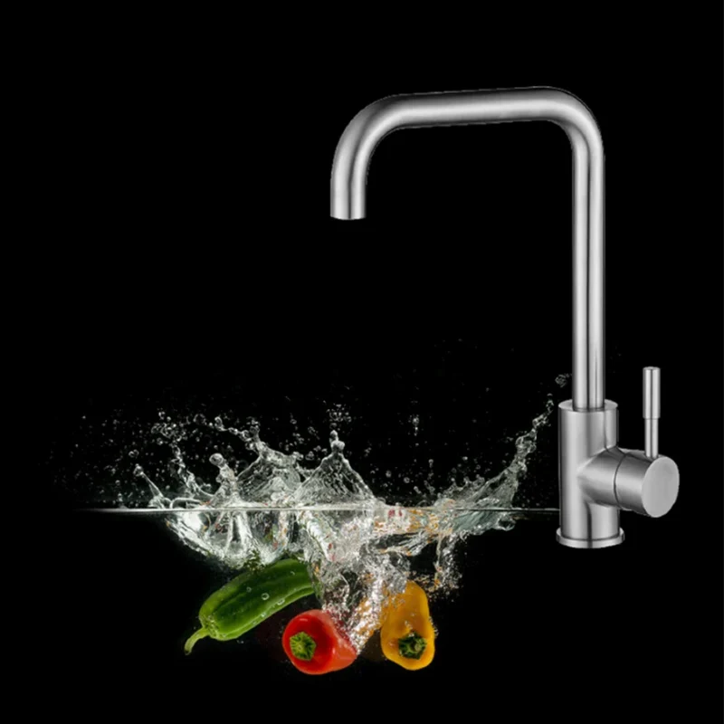 Edelstahl-Armatur – Hochwertige, rostfreie Armatur mit schwenkbarem Auslauf, langlebig und leicht zu reinigen, ideal für moderne Küchen | Skanto