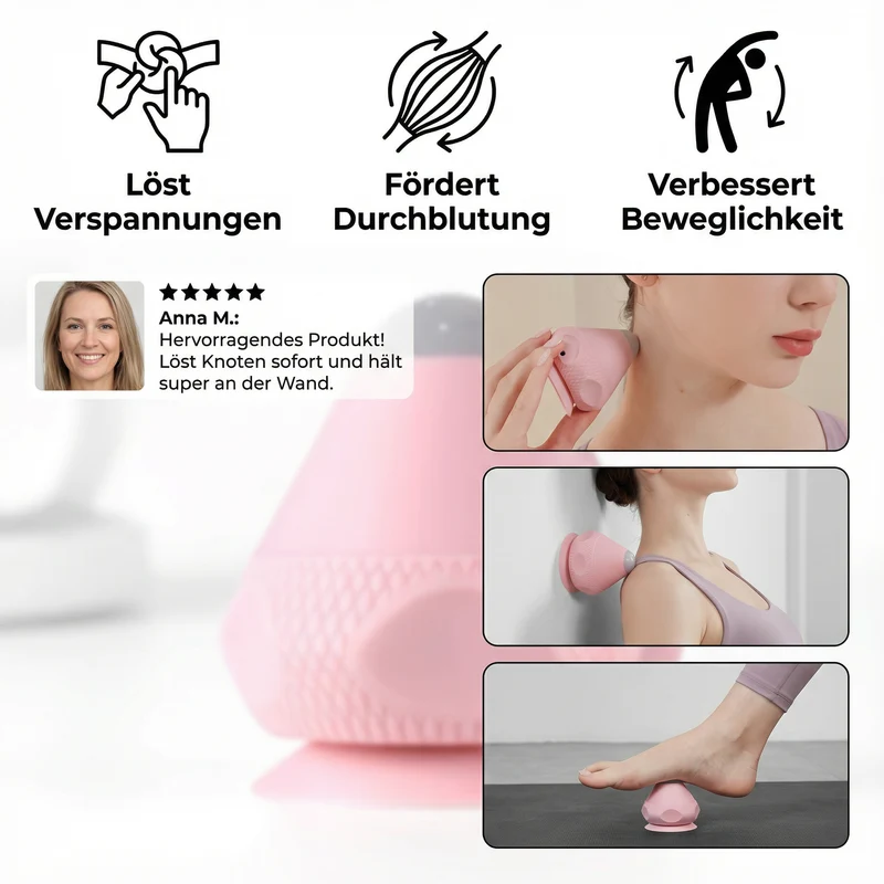 Triggerpunkt-Selbstmassageball mit Saugnapf