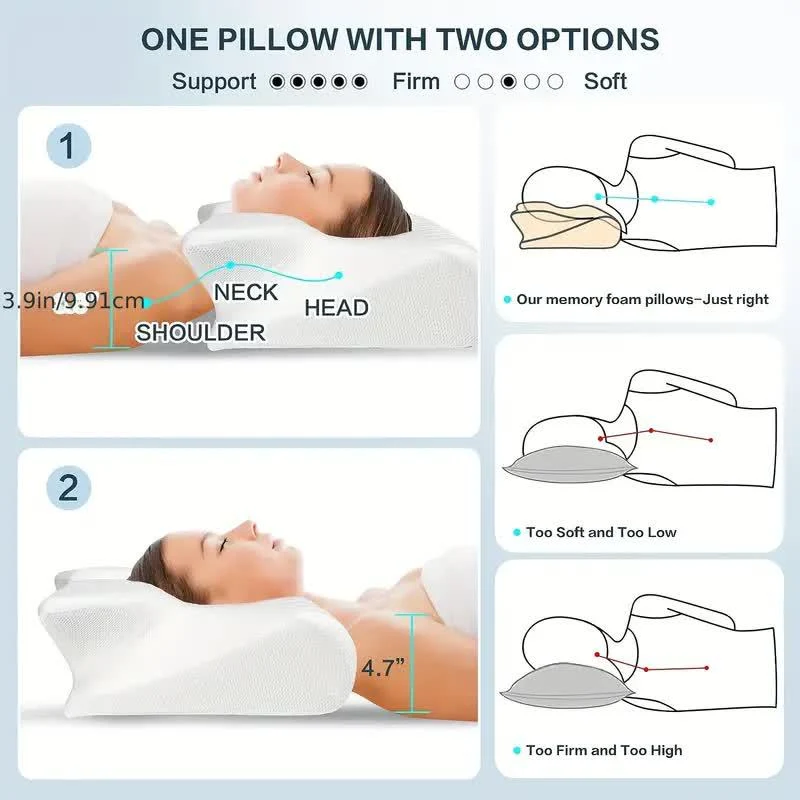 Ergonomisches Kopf Kissen für Erholsamen Schlaf