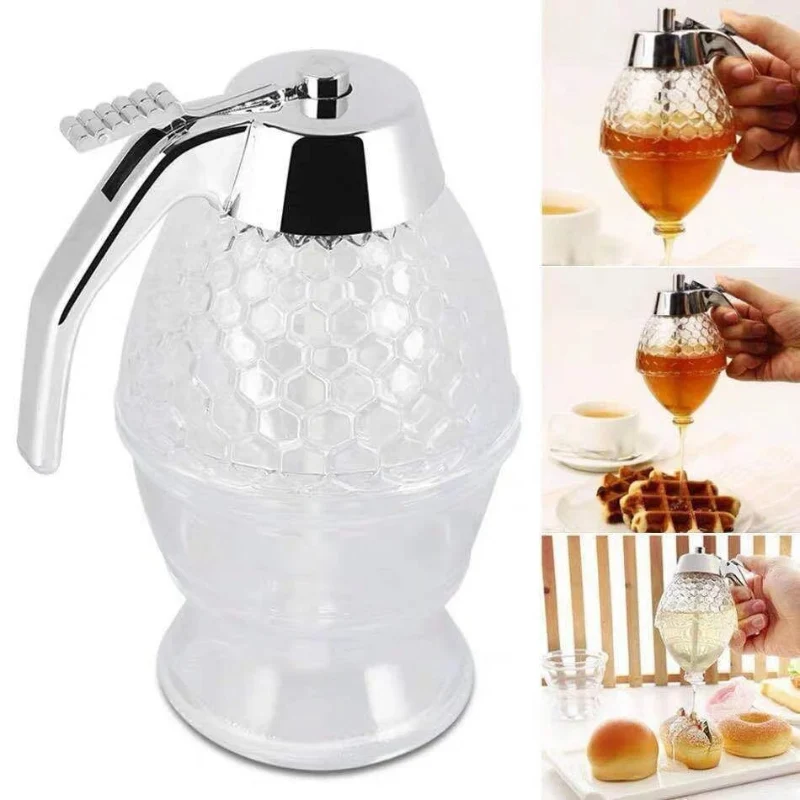 Tropffreier Honigspender mit Waben-Design – 200 ml Kunststoff | Skanto