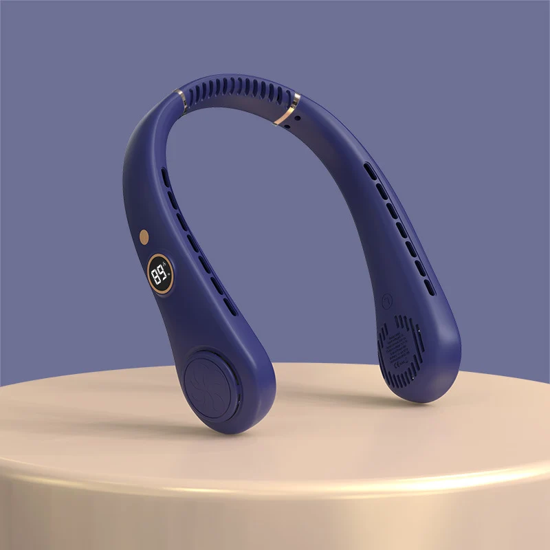 Tragbarer Nackenventilator für Damen mit Temperaturanzeige Skanto