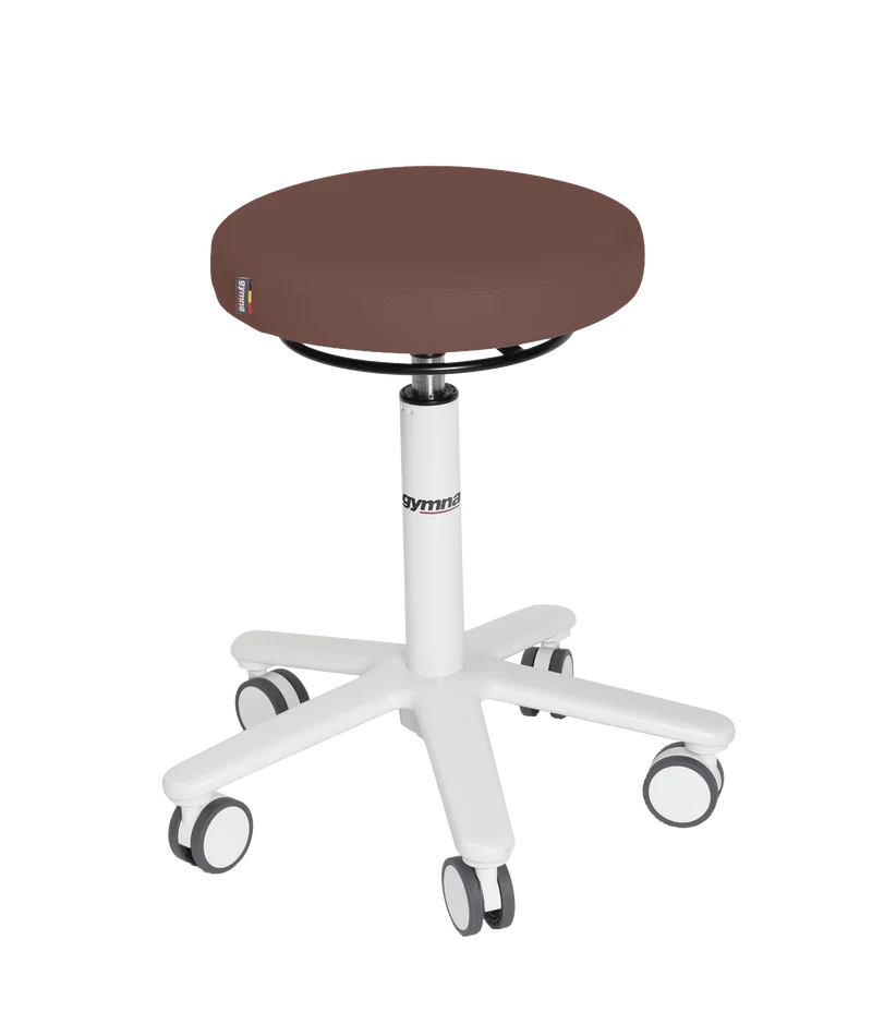 Gymna Rollhocker mit Rollen | Medizinischer Drehhocker mit hochwertiger Polsterung & Gasdruckfeder