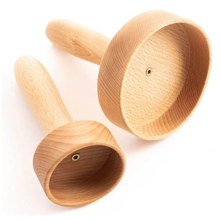 Tuuli - 2 Piece Wooden Massager Cups Set